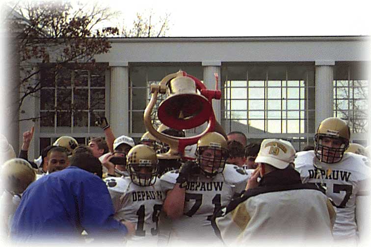 Tigers Carry the Monon Bell off the field